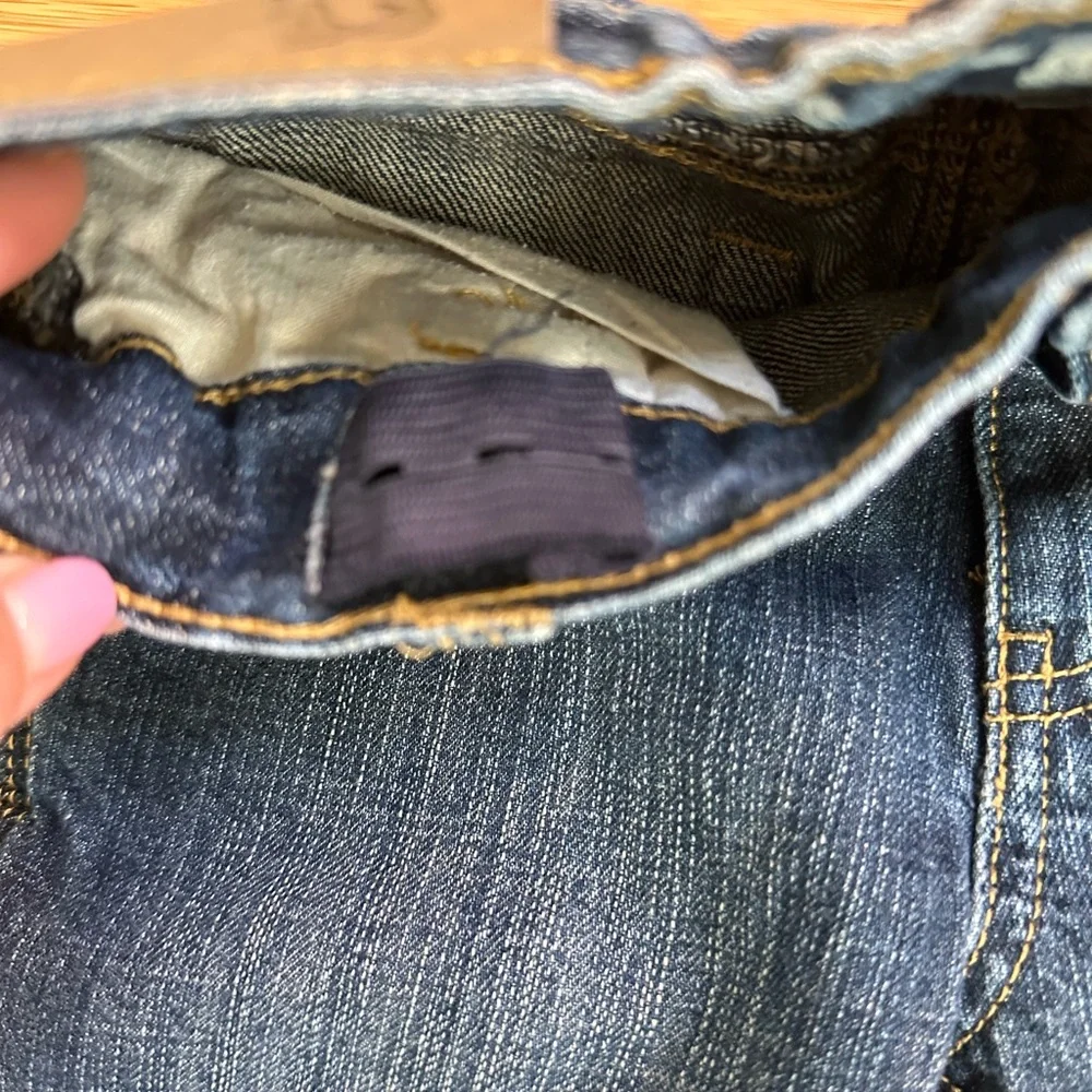 Gymboree Boys Carpenter Utility Jeans Size 6 Navy Blue Adjustable Waist
